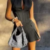 Plunge Neck Corset Mini Dress - Image 5