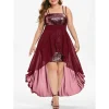 Sequin High Low Mini Dresses