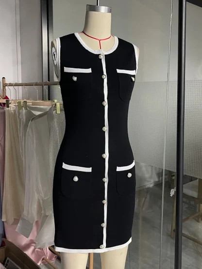 Elegant Knitted Mini Dress - Image 7