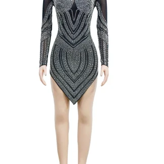 Sexy Luxury Long Sleeve Mini Dress