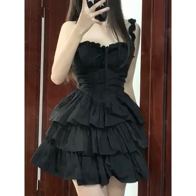 mini cute black dress Carmen Mock Neck Ruched Bodycon Mini Dress • Shop American Threads Women's Trendy Online Boutique Black / L main image 0