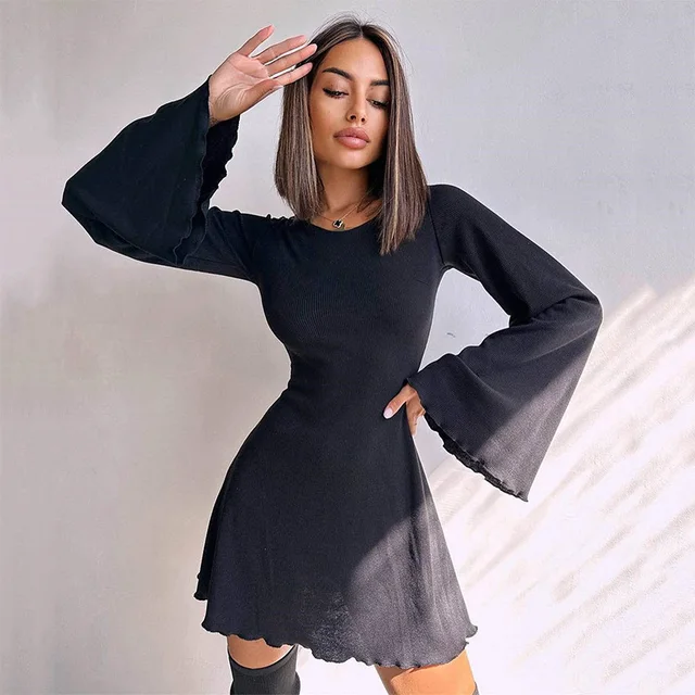 Flare Long Sleeve Mini Dresses | Free Shipping! Flare Long Sleeve Mini Dresses | Free Shipping!